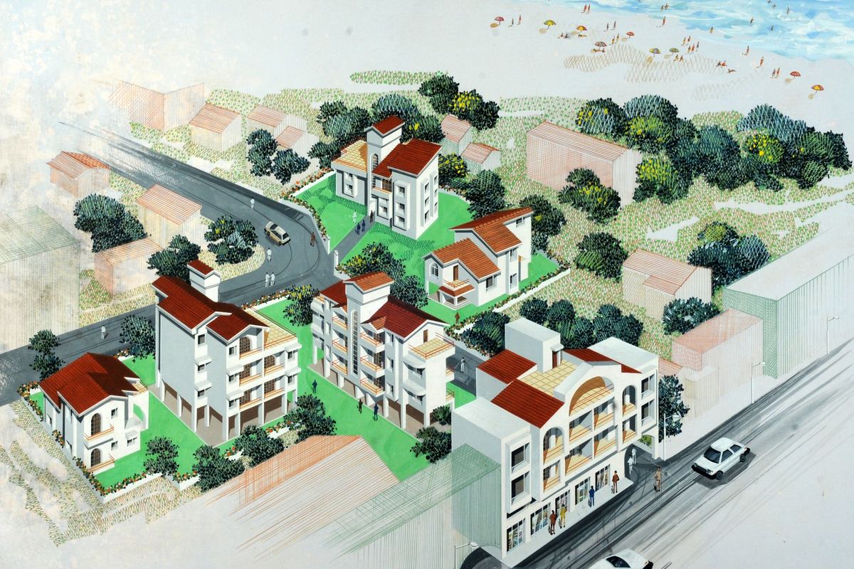 Magnum Residency, Miramar, Panaji — the architect's bird's-eye rendering