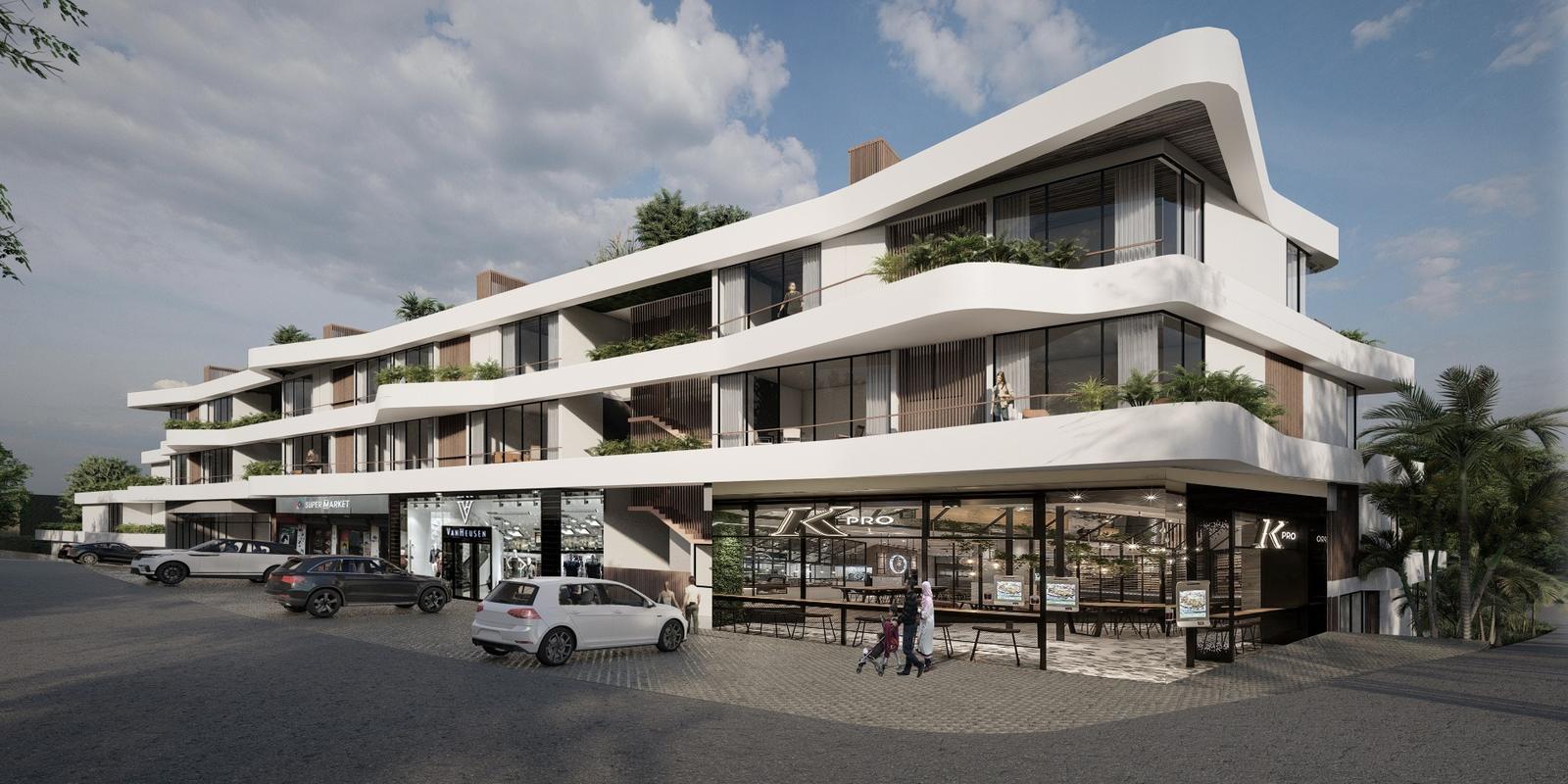 The Ribbon by Magnum, Porvorim — artist's impression: the street frontage