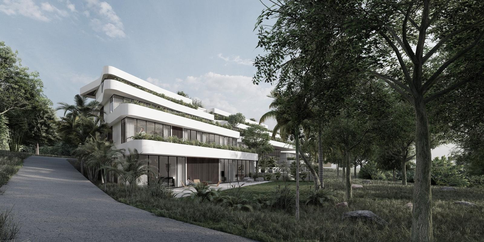 The Ribbon by Magnum, Porvorim — artist's impression: from the garden
