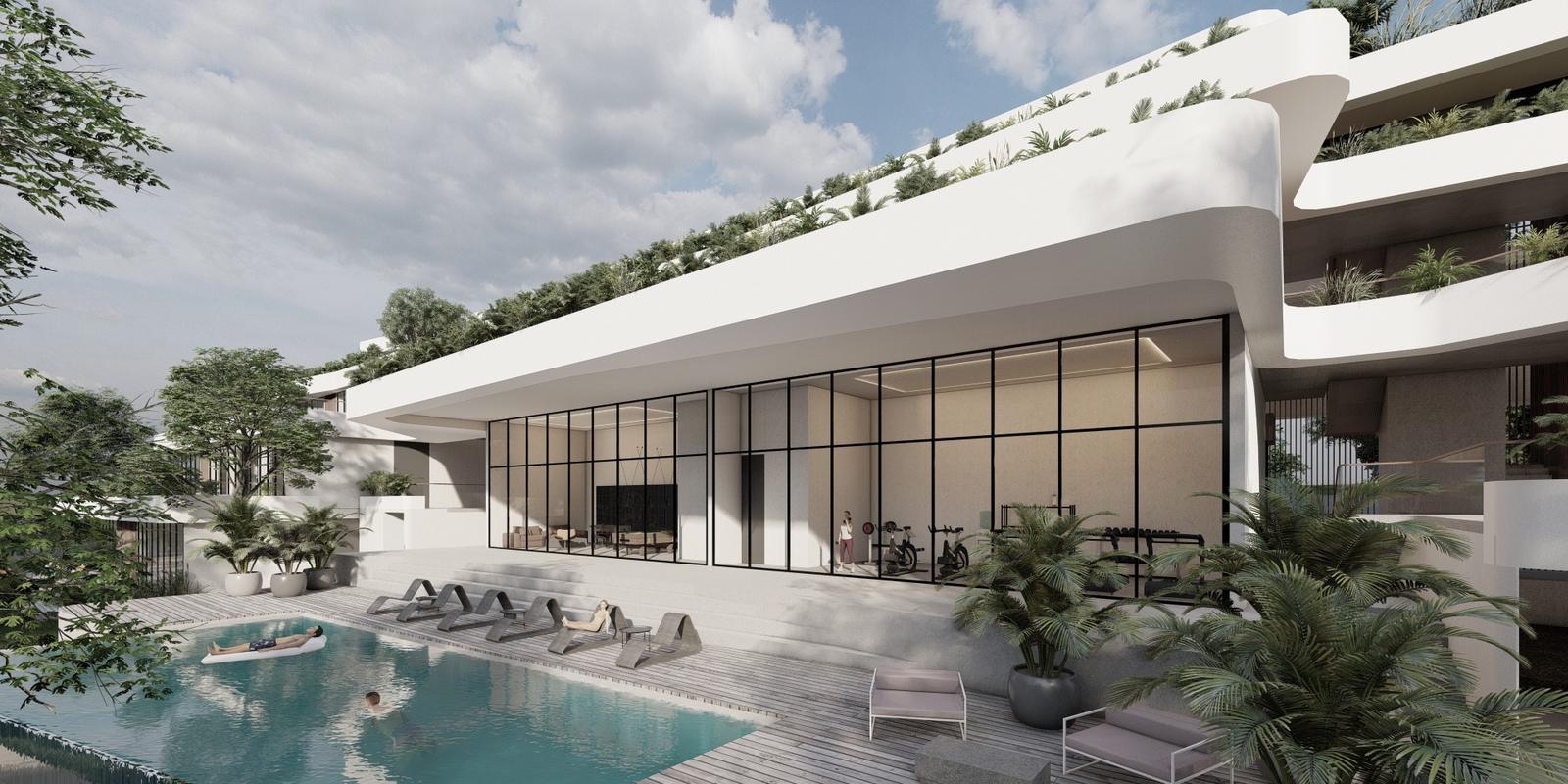 The Ribbon by Magnum, Porvorim — artist's impression: the pool and the gym
